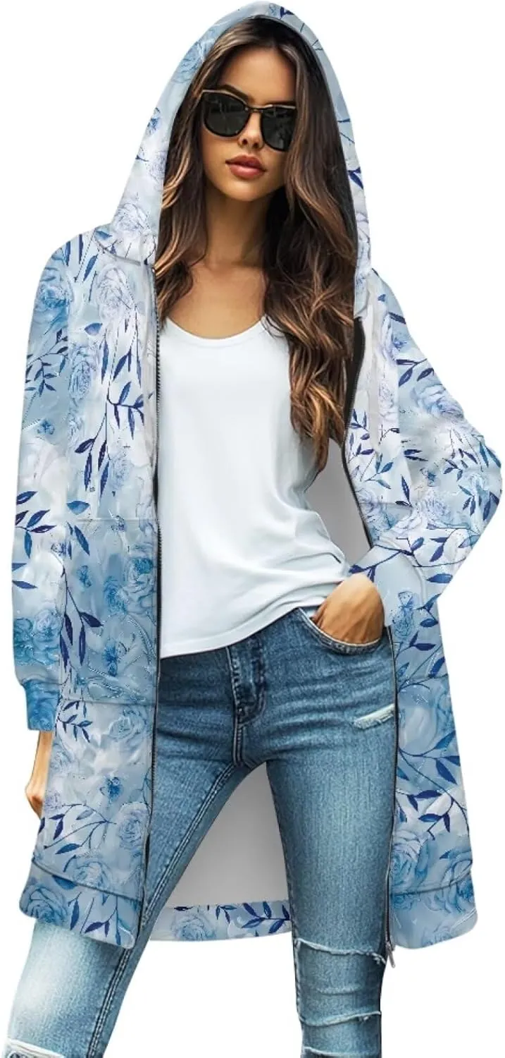 Zip Up Hoodies for Women Trendy Tie Dye Hooded Sweatshirts Oversized Long Sleeve Pullover Drawstring Jackets