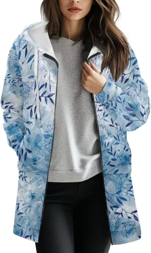 Zip Up Hoodies for Women Trendy Tie Dye Hooded Sweatshirts Oversized Long Sleeve Pullover Drawstring Jackets