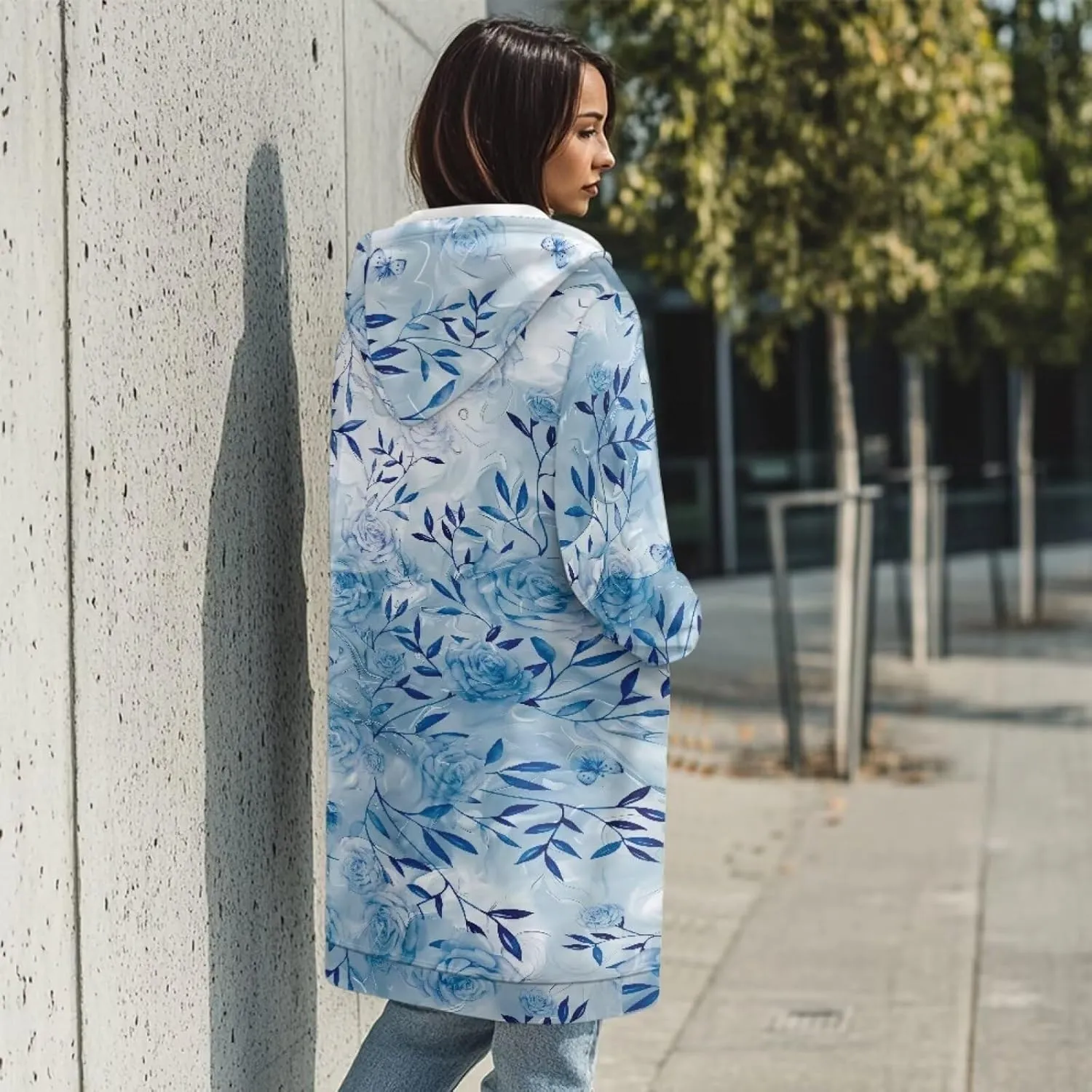 Zip Up Hoodies for Women Trendy Tie Dye Hooded Sweatshirts Oversized Long Sleeve Pullover Drawstring Jackets