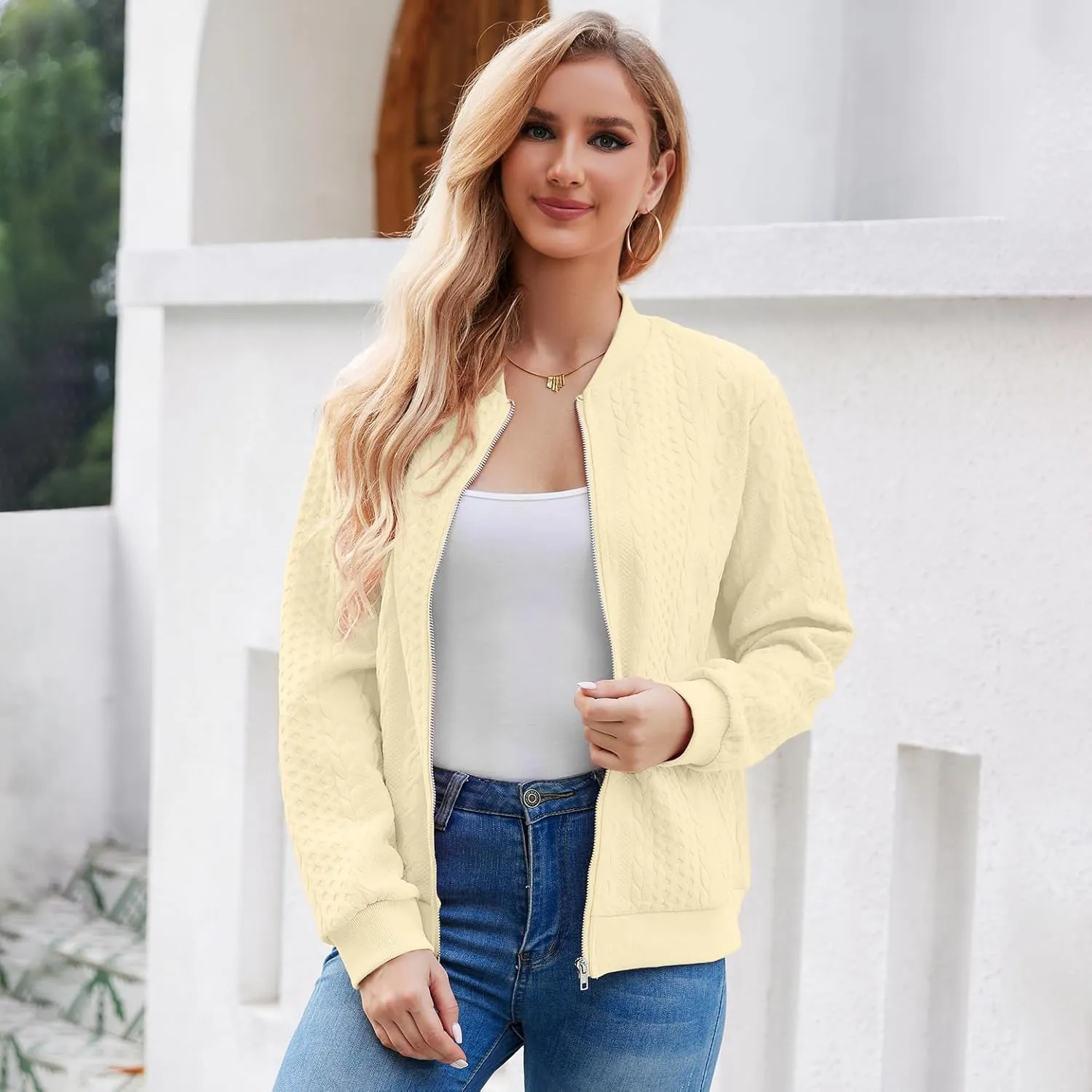 Zip Up Sweatshirts for Women Casual Outfits Cardigan Outerwear Trendy Winter Jackets Coat