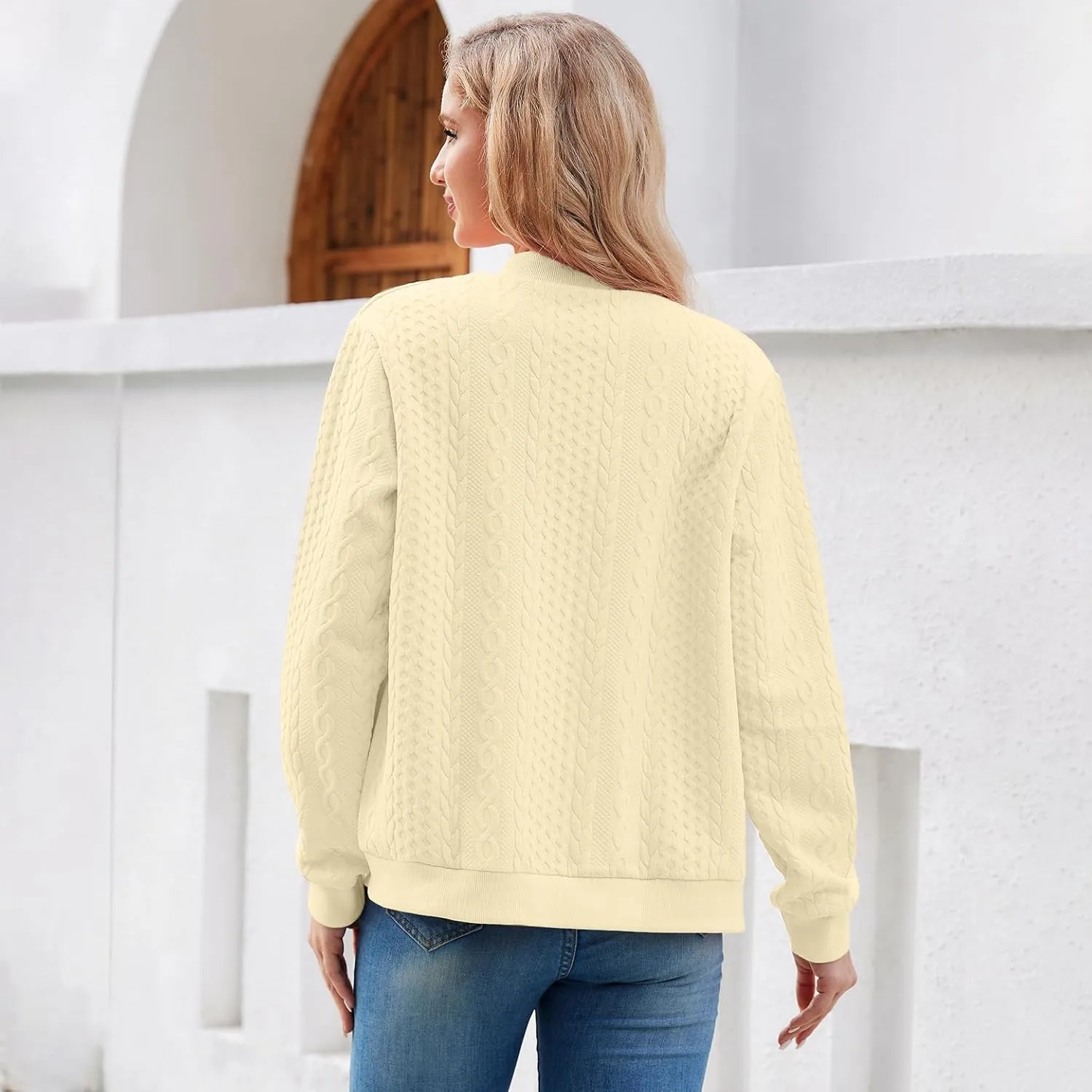 Zip Up Sweatshirts for Women Casual Outfits Cardigan Outerwear Trendy Winter Jackets Coat