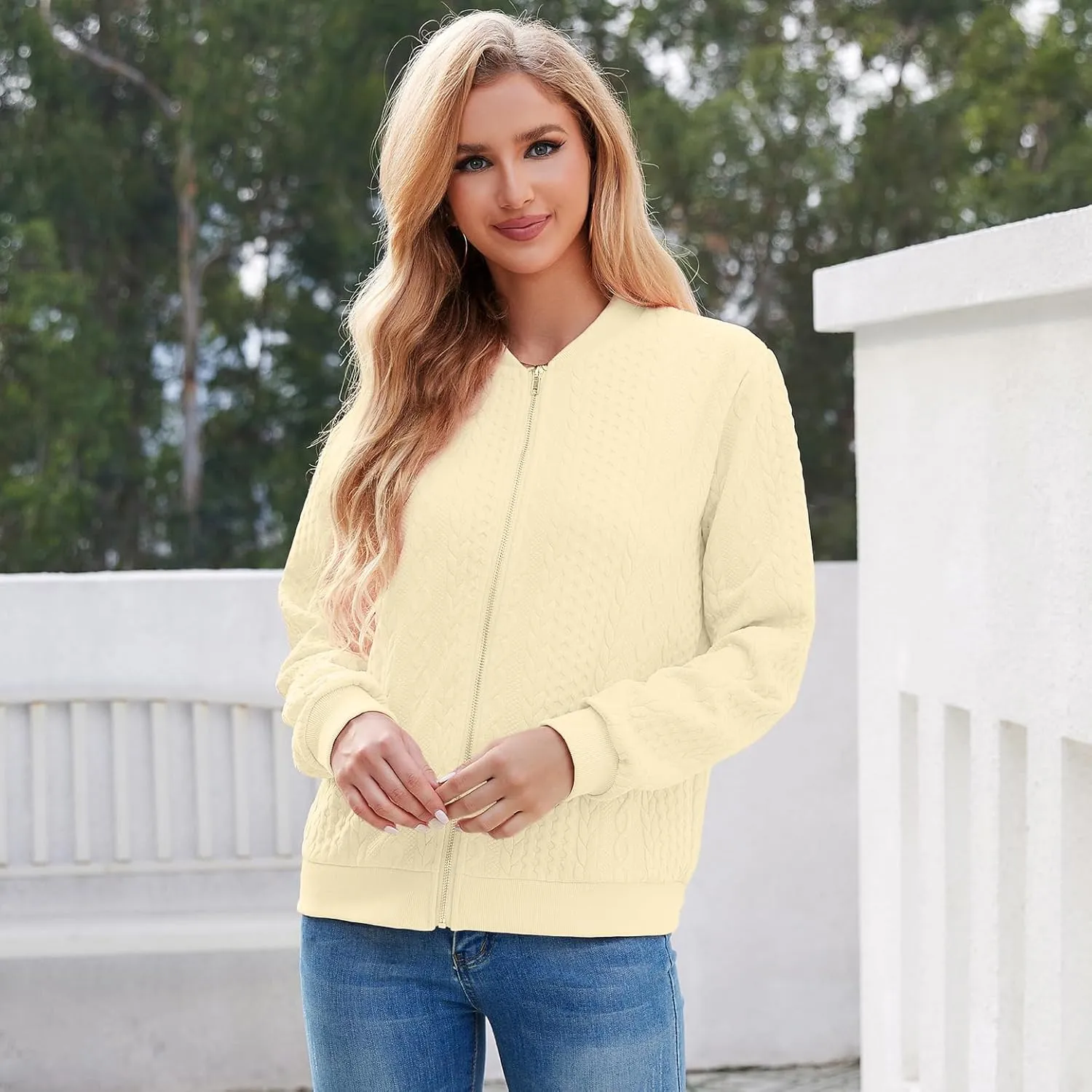Zip Up Sweatshirts for Women Casual Outfits Cardigan Outerwear Trendy Winter Jackets Coat